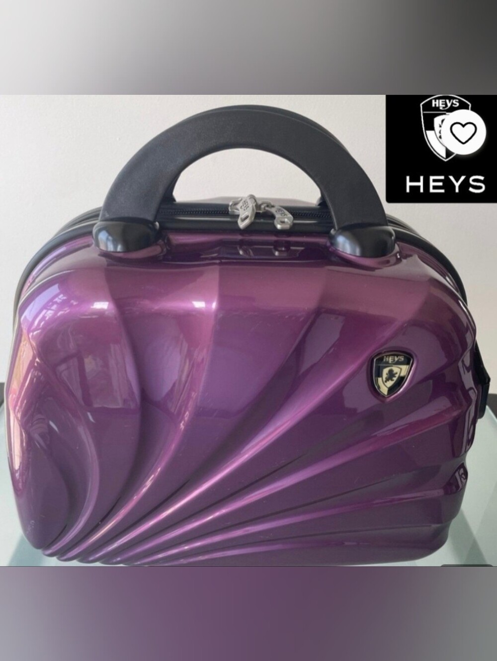 HEYs Purple Hard-Shell Top-Handle Travel Bag